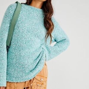 Free People Cocoon Sweater - Light Blue